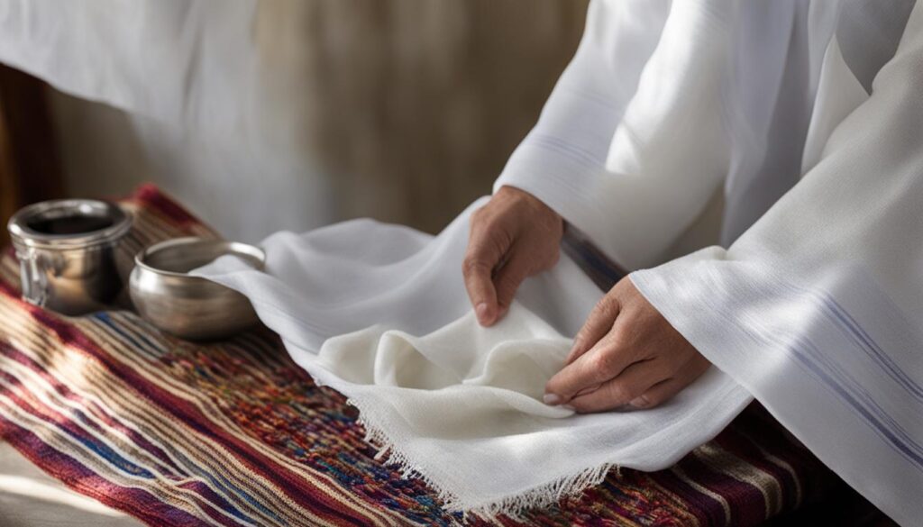 Care for prayer shawl