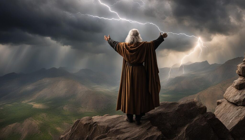 Moses affirming God's plan in intercession
