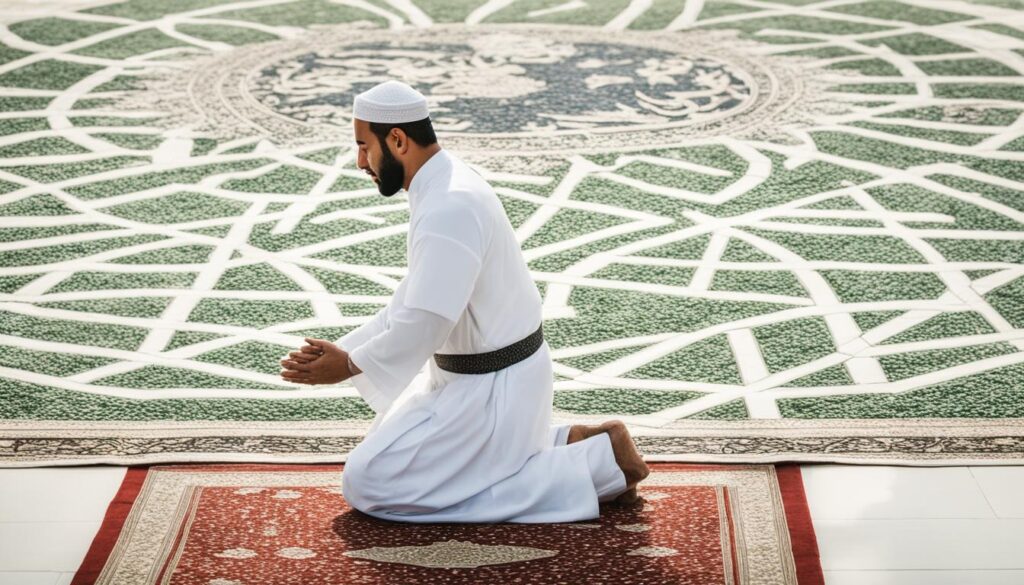 Muslim performing prayer