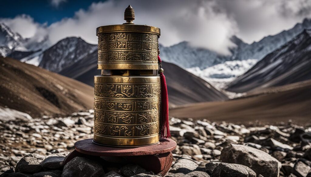 Tibetan prayer wheel