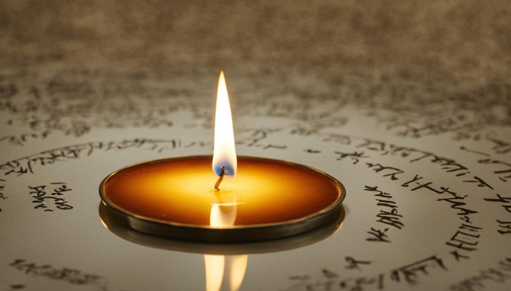 Yahrzeit Candle on Yom Kippur