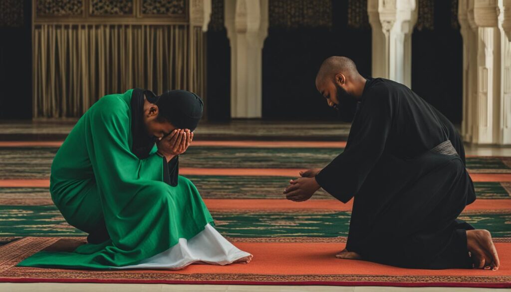 bowing in salah and prostration in salah