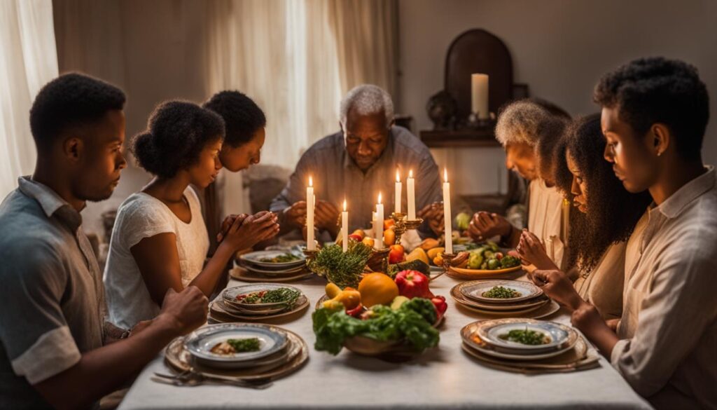 establishing mealtime prayer tradition
