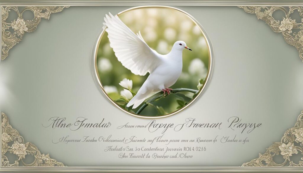 funeral prayer card