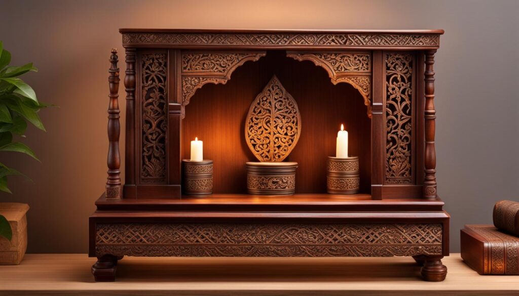 handcrafted prayer shelf
