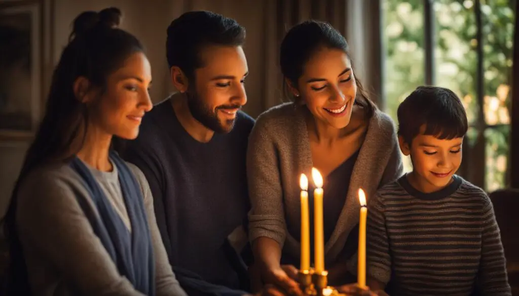 mindful Hanukkah candle lighting