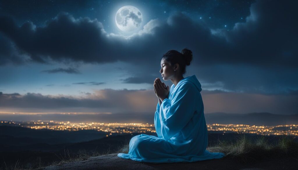 night prayer to ease a worried mind