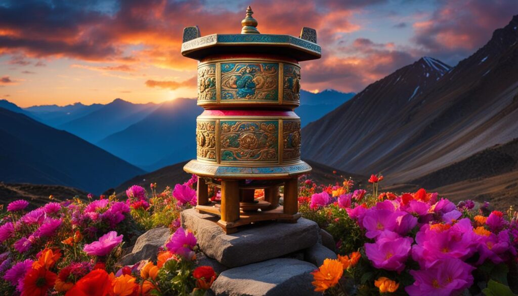 Tibetan prayer wheel